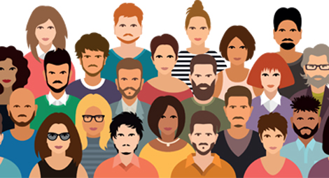 graphic of a group of people
